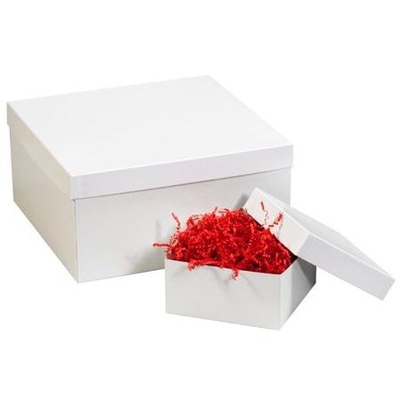 Bsc Preferred 19 x 12 x 3'' White Deluxe Gift Box Bottoms, 50PK BUY00019171